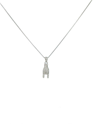 COLLANA FORTUNA ZIRCONATA MINI SILVER