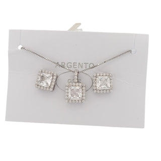 SET ORECCHINI E COLLANA QUADRATI