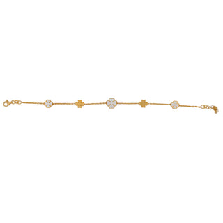 BRACCIALE QUADRIFOGLIO PERLATO