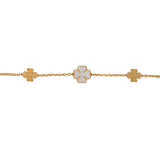 BRACCIALE QUADRIFOGLIO PERLATO